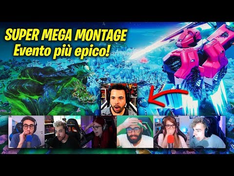 SUPER MEGA MONTAGGIO! STREAMER REAGISCONO ALL'EVENTO PIÙ EPICO di FORTNITE! 😲
