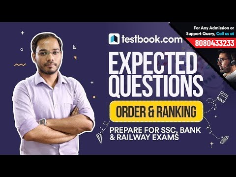 Order and Ranking Reasoning Tricks | Expected Questions for SSC, Bank & RRB  Exams by Testbook.com Video