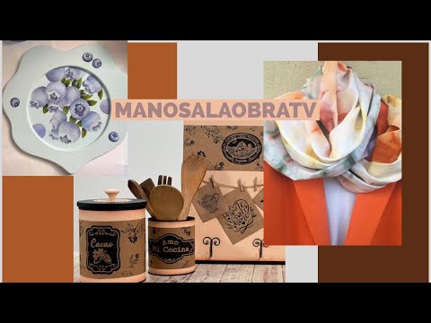ManosalaObraTv 2021 Programa 9 - Batik - Pintar al Óleo - Reciclar Latas Sellos Pintura Decorativa