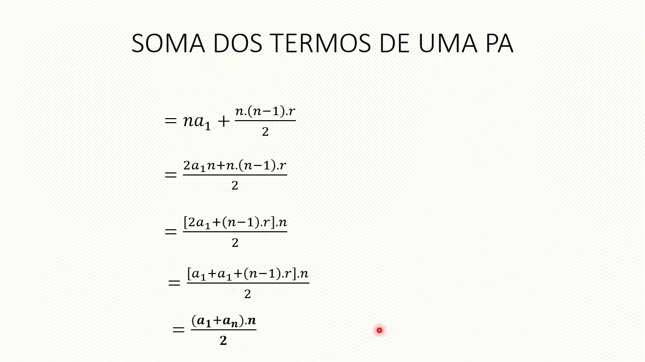 Soma dos termos da PA