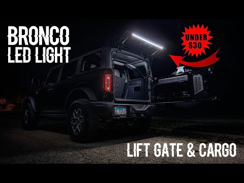 Bronco Rear Hatch & Cargo Area LED Light Detailed Wiring Install *Amazon Rear Glass Lift Gate Light