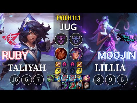 RW Ruby Taliyah vs RNW Moojin Lillia Jungle - KR Patch 11.1