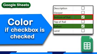 How to turn cell color if checkbox is checked in Google Sheets