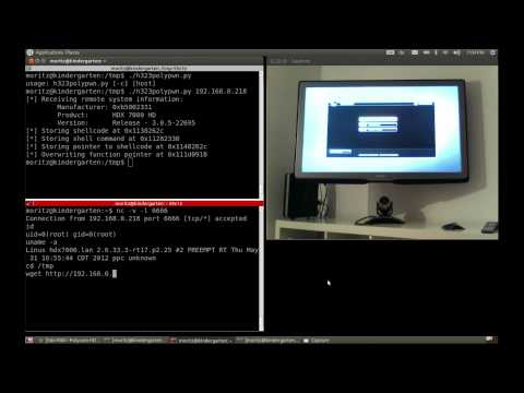 Polycom HDX remote exploit via H.323 format string vulnerability