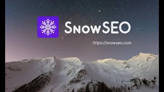 SnowSEO Overview - Your Last SEO Platform