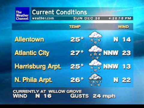 Willow Grove, PA Weatherstar XL - Snow - 4:27pm 12/26/2010