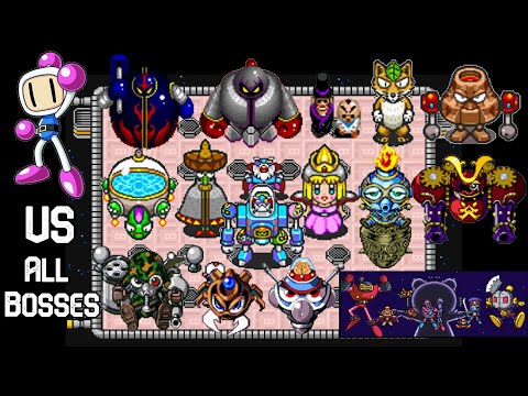 All Bosses in Super Bomberman Games (SNES)