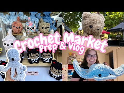 Selling out at my crochet market! - Market Prep & vlog 🕊️