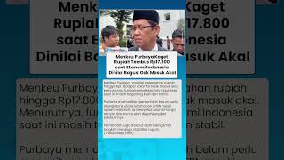 'GAK MASUK AKAL!', Menkeu Purbaya Kaget Rupiah Tembus Rp17.800 saat Ekonomi Indonesia Dinilai Bagus