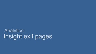 Insight exit pages