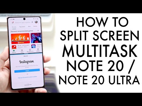 How To Split Screen Multitask On Samsung Galaxy Note 20 / Note 20 Ultra!