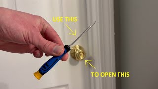 Open a Locked Door with a Screwdriver - No Key or Credit Card