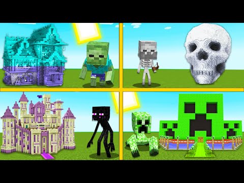 Golem Steve house takeover - epic Minecraft mob battle!