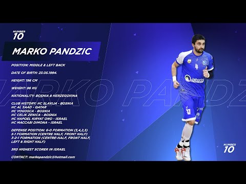 Marko Pandzic - Middle & Left Back - HC Maccabi Dimona Israel - Highlights - Handball - CV