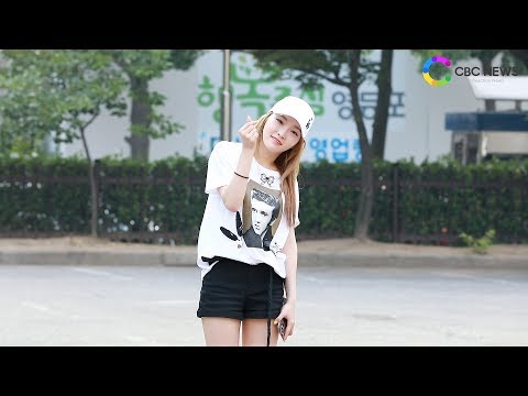 [스타ting] 청하-엘리스-에이프릴 6월 16일 뮤직뱅크 아침리허설 출근길