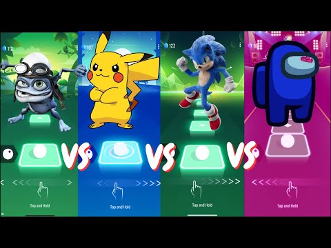 Tiles Hop - Crazy Frog vs Picachu vs Sonic vs Among Us | Tiles Hop EDM Rush