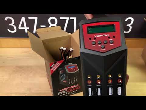 OMG RC VENOM PRO QUAD 100W 7A 4-PORT AC/DC LIPO, LIHV & NIMH BATTERY BALANCE CHARGER by OMGRC.com