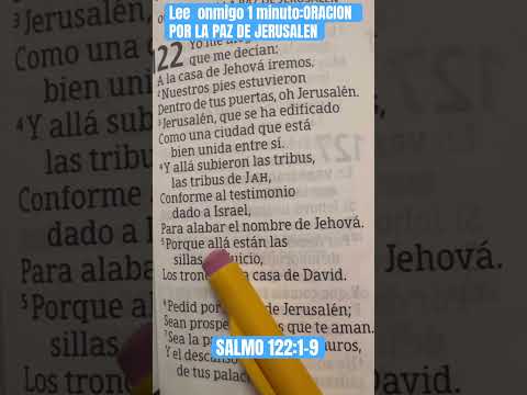 ORACION POR LA PAZ DE JERUSALEN🙏 #amor #leerlabiblia