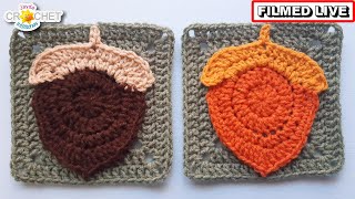 Boho Acorn Granny Square - NO SEW - Jayda LIVE Crochet Tutorial - September 29, 2025