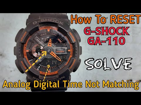 How To Reset Casio G Shock GA-110 Watch | G Shock Analog and Digital Display Not Matching