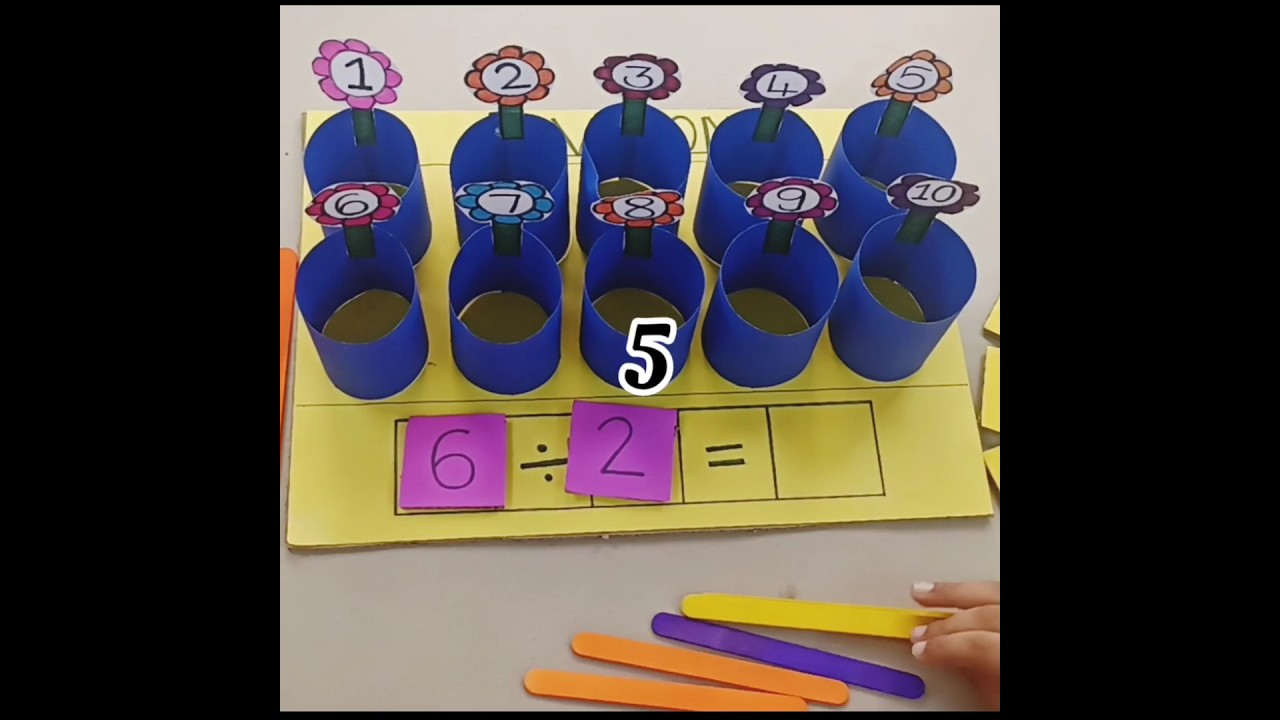 Division TLM / Easy Maths TLM for Kids / TLM for primary class #tlmideas #tlmforkids #mathstlm