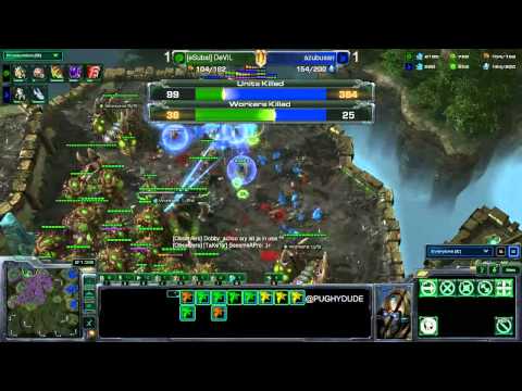 HoTS CMStorm Go4SC2 eSubal Devil v Azubu San  ZvP G3 Starcraft 2 Pughy