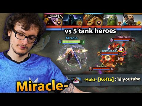 How MIRACLE managed to CARRY this game against 5 TANKY HEROES in dota 2