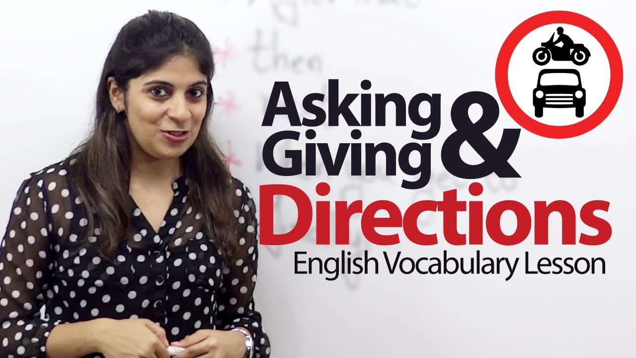 Asking & Giving directions in English - English Vocabulary Lesson (ESL)