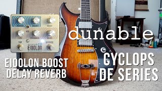Video thumbnail for Dunable Eidolon Boost Delay Reverb + Cyclops DE Series by Pedal of the Day