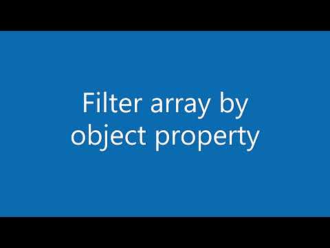 Javascript Array Filter By Object Property