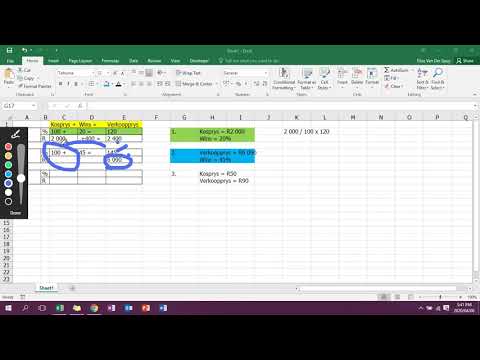 Gr 9 Kosprys, wins, verkoopprys