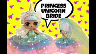 LOL Doll Wedding Part 1 🦄 BEAUTIFUL UNICORN BRIDE GG CUSTOM diy