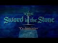 Opening To The Sword In The Stone 1989 VHS Sticker Label Copy