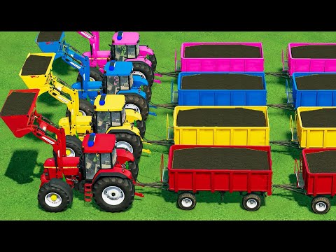 LOAD AND TRANSPORT Wood Chips WITH JOHN DEERE TRACTORS - Farming Simulator