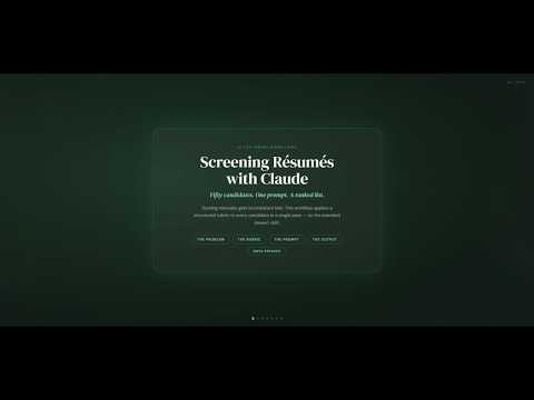 Screen 50 Resumes in Seconds with Claude: Step-by-Step Guide