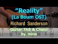 GUITAR TAB)  Reality  - LaBoum OST (Richard Sanderson)
