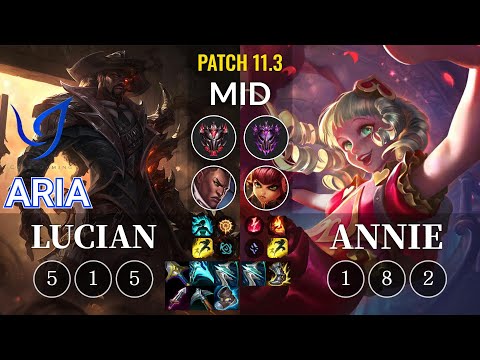 CGA Aria Lucian vs Annie Mid - KR Patch 11.3