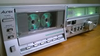 Vintage 1980's Toshiba Aurex PC-X60AD cassette tape deck with ADRES