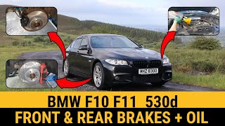 BMW F10 530d 535d F11 525d 520d Brake Discs & Pads Replacement + Oil Change | Full DIY Guide