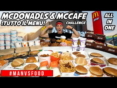 I ATE THE ENTIRE MCDONALDS & MCCAFÉ MENU ITA - All In One Challenge - Cheat Day | MAN VS FOOD