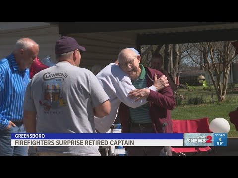 Greensboro firefighters surprise retired captain