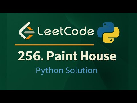 Leetcode 256 Paint House Python Solution Leetcode Dataengineering Python