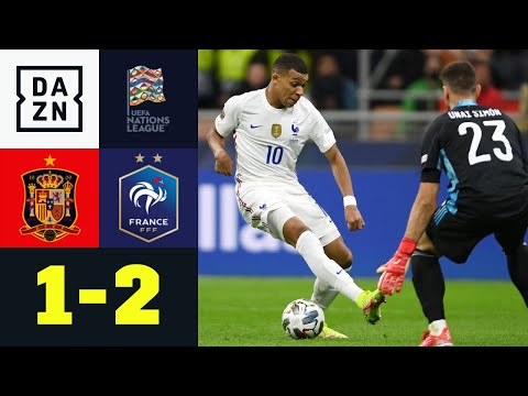 Übersteiger und rein! Mbappe-Magic im Finale: Spanien - Frankreich 1:2 | UEFA Nations League | DAZN
