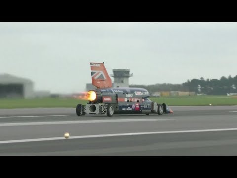 British supersonic car has first public test runs, chasing land speed record
