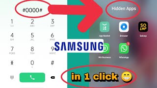 How to hide apps in samsung | in a50/m31/m31s/m51/f41 etc. | how to hide apps in dialer in samsung