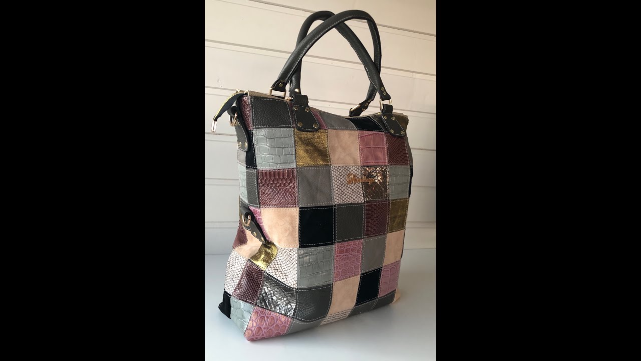 Making a leather patchwork handbag