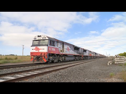 Four Locomotive SCT 2PM9 Mixed Freight & Steel Train (2/12/2022) - PoathTV Australian Railways