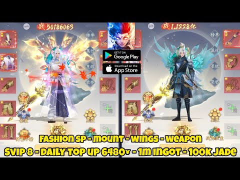 New Demon God Private Server - SVIP8 - Daily top up 6480¥ - 1M Ingot - 100K Jade - Fashion SP