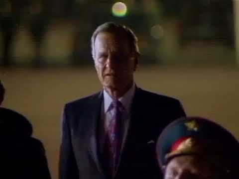 USA and USSR Anthems | Arrival Ceremony of President of USA visit USSR 1991 (Footage 2)