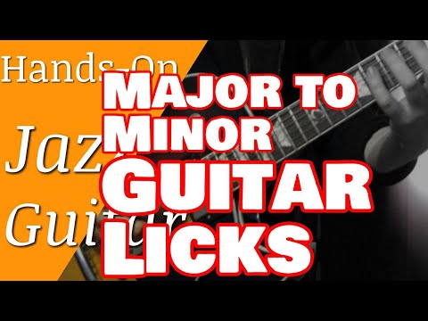 Jazz Guitar Hands-On Lesson #7 - Major to Minor Jazz Guitar Lick - Voice Leading Within the Lines